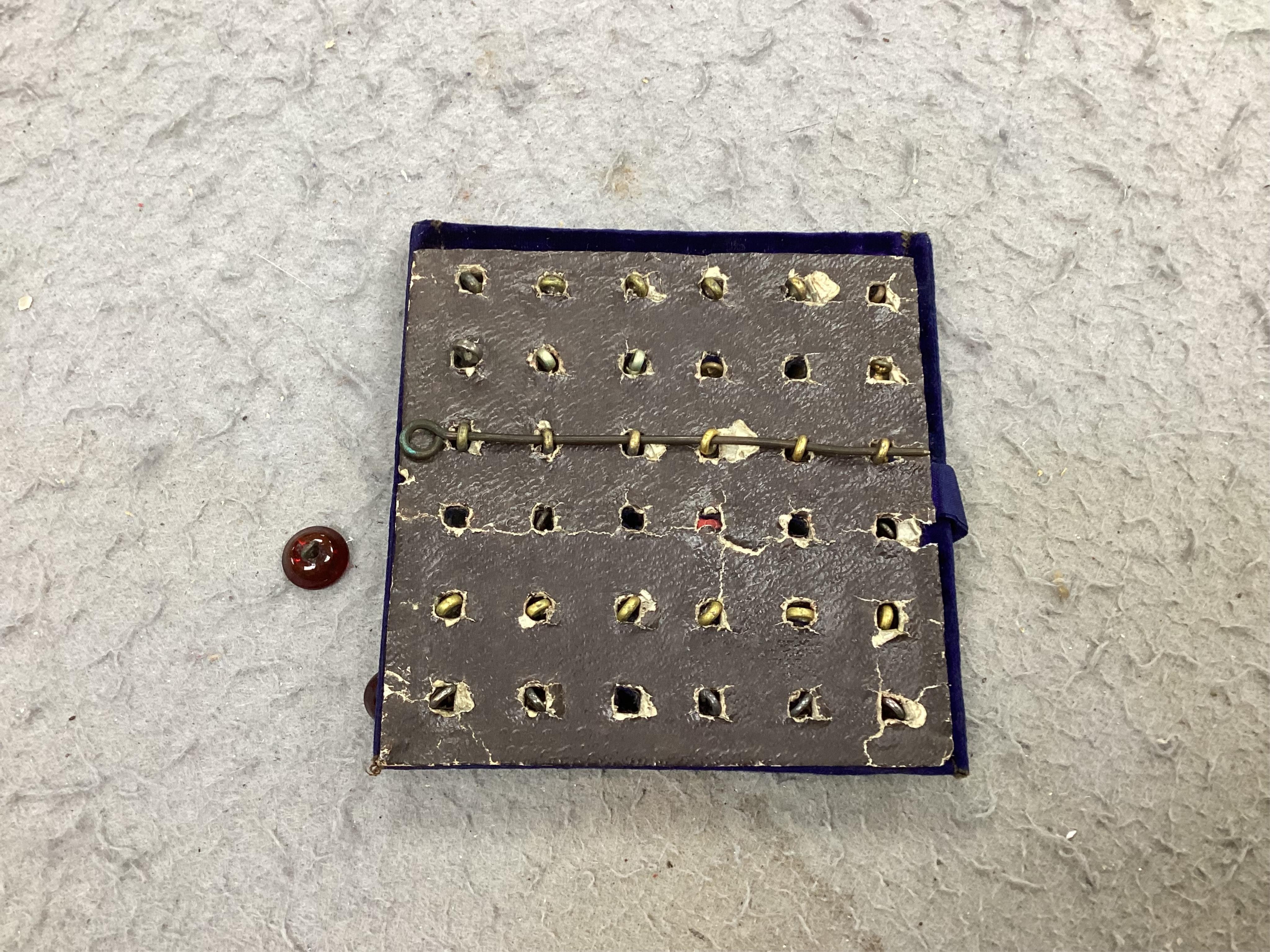 A good collection of assorted late Victorian/Edwardian buttons and dress studs;, Condition - good